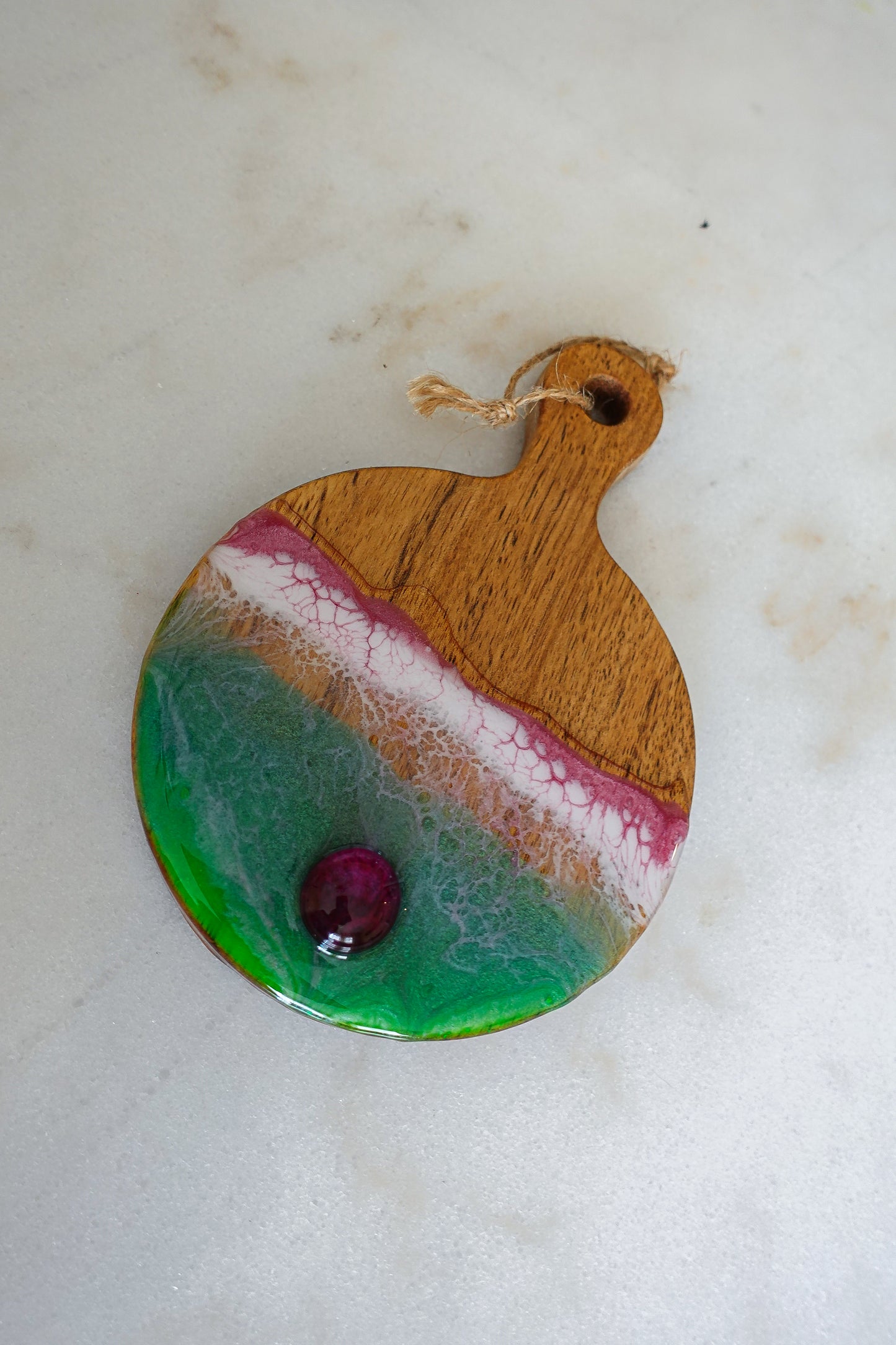 Pink & Green Round Board Mini - A