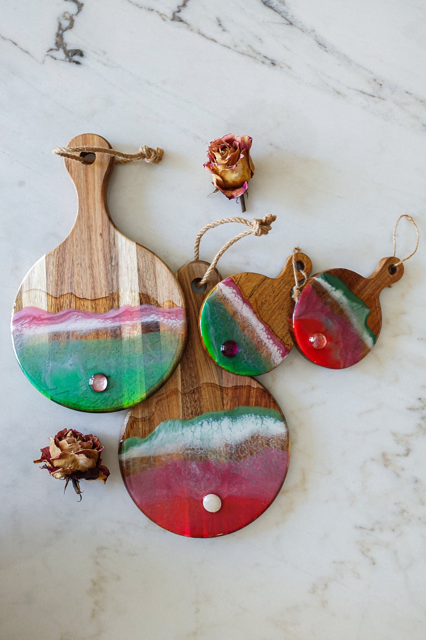 Pink & Green Round Board - B