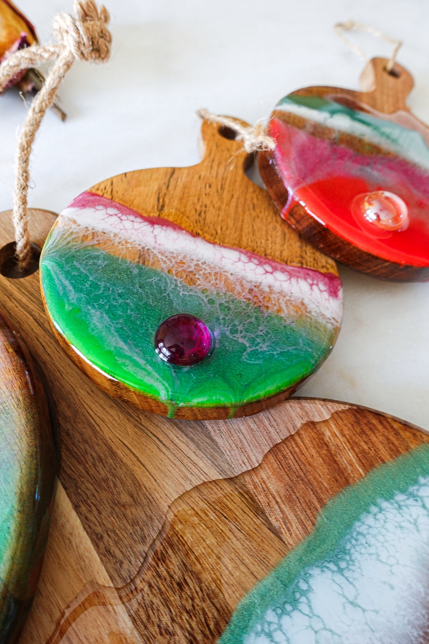Pink & Green Round Board Mini - A