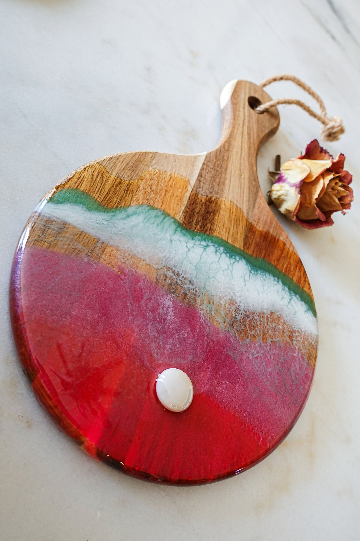 Pink & Green Round Board - B