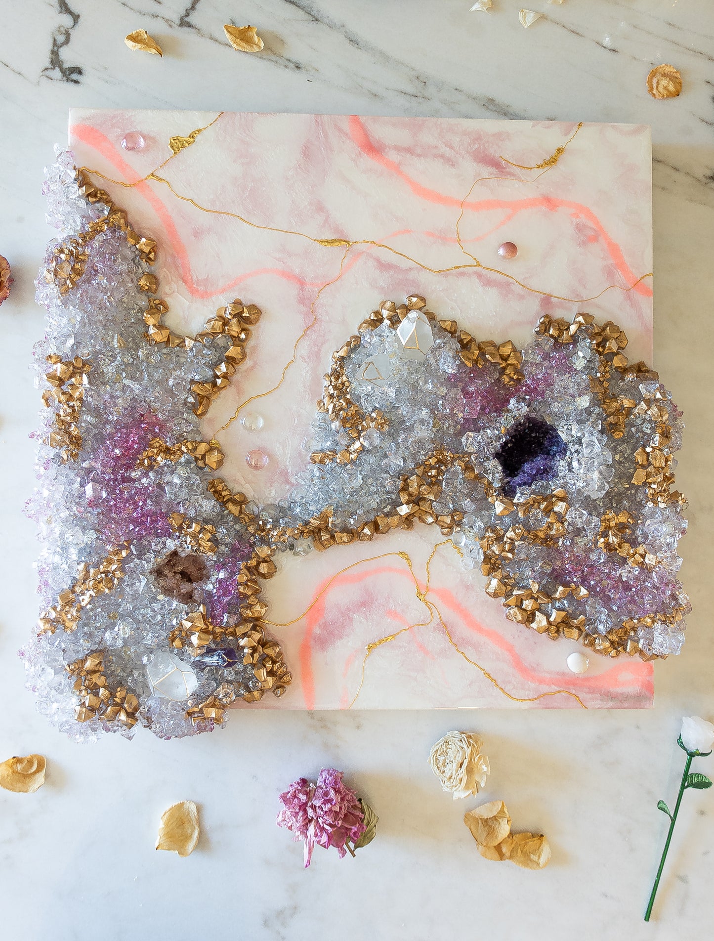 Gilded Amethyst - White