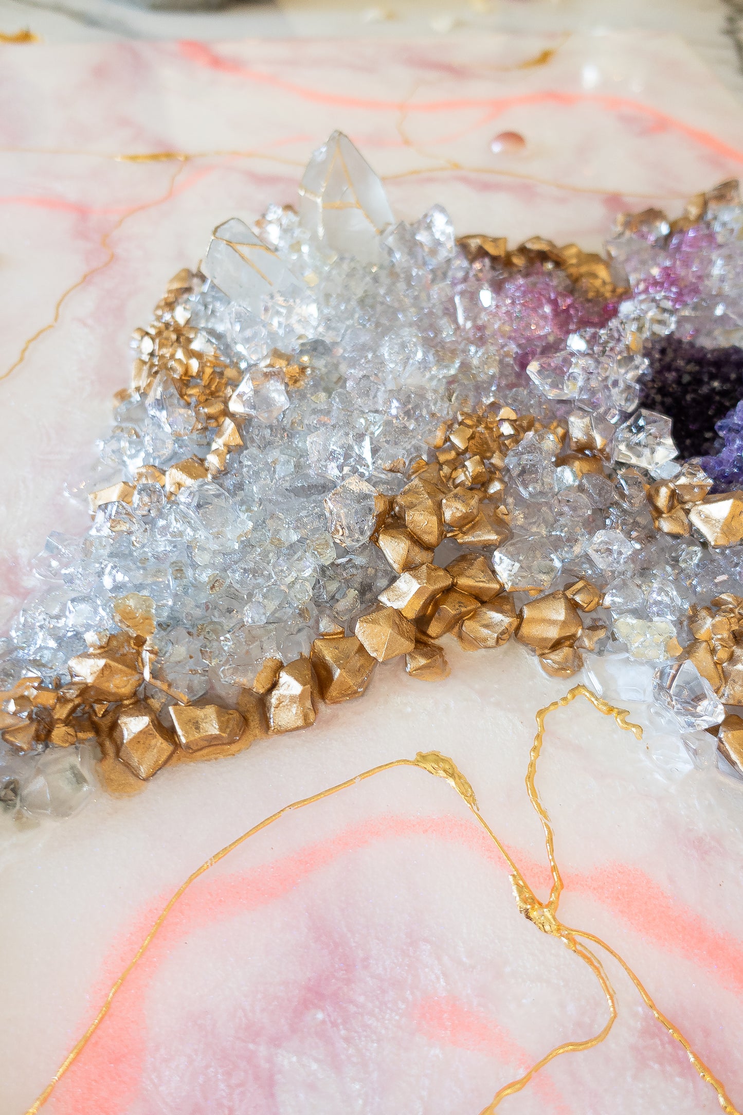 Gilded Amethyst - White