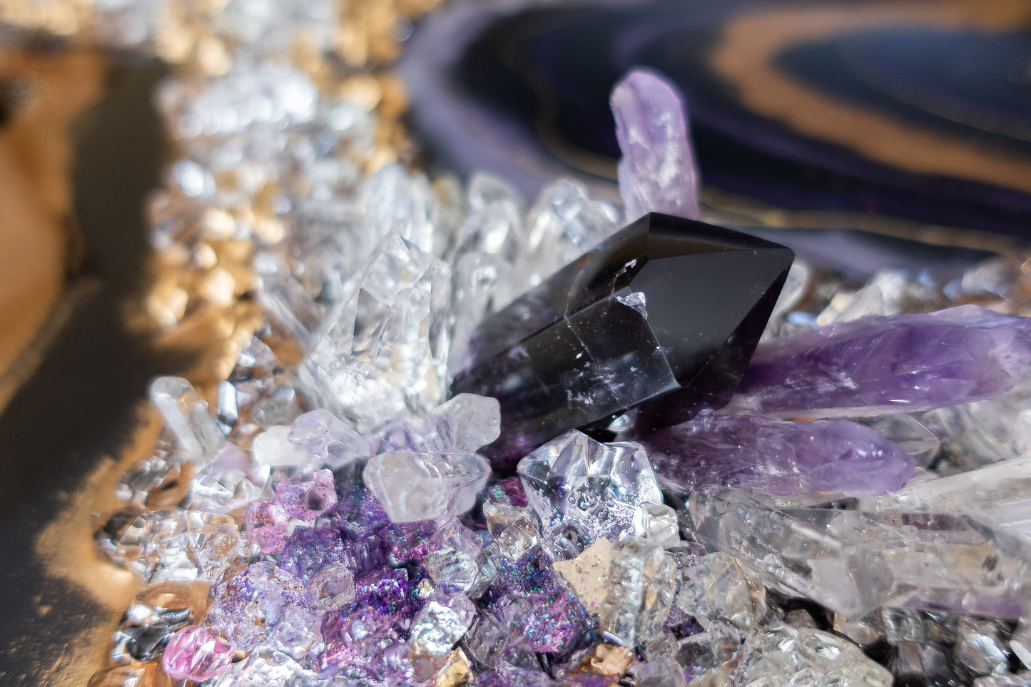 Gilded Amethyst -Black