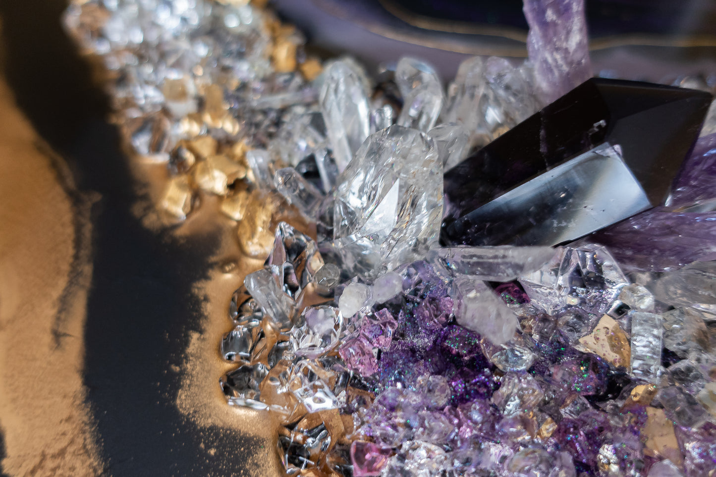Gilded Amethyst -Black