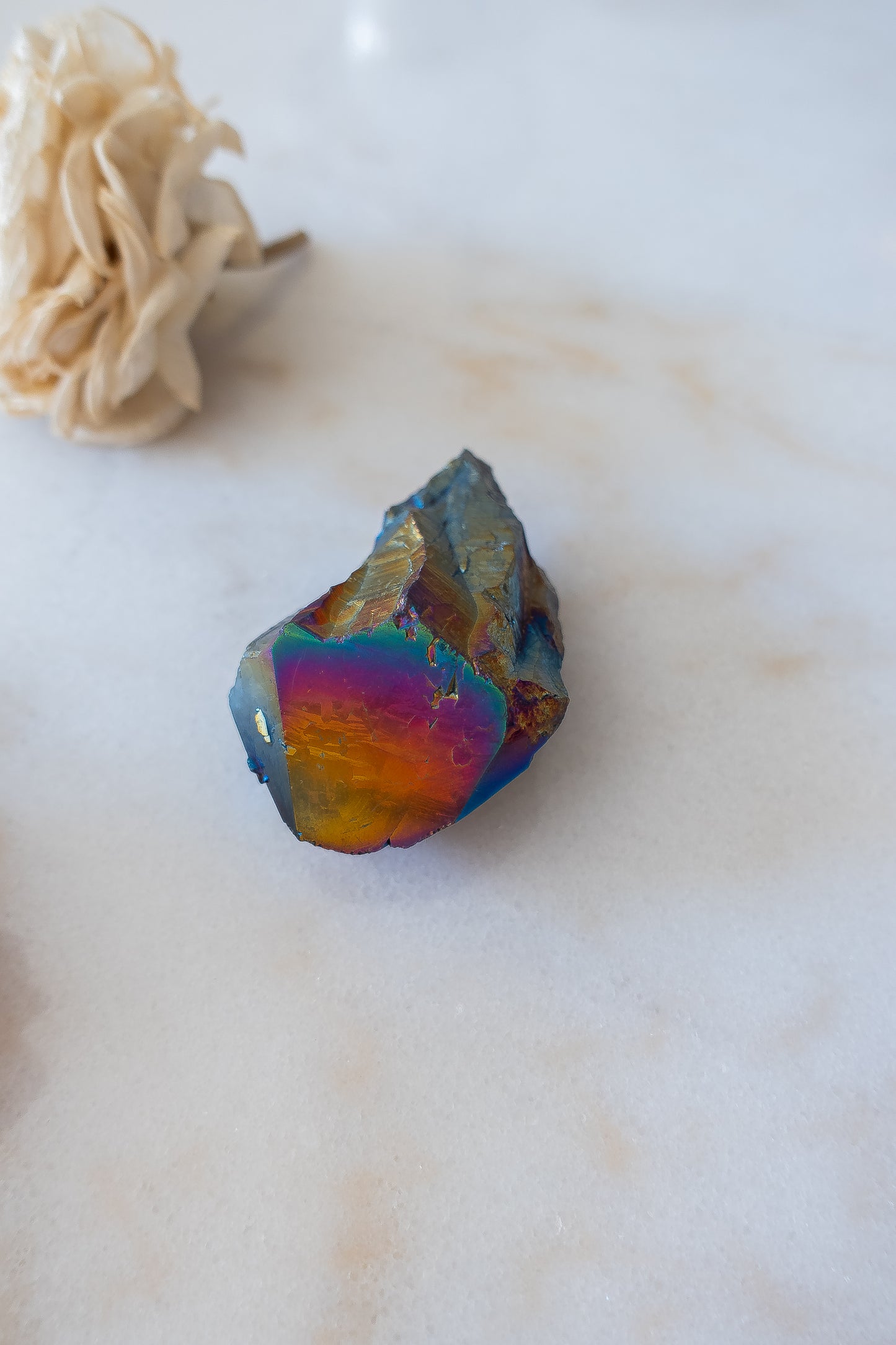 Titanium Aura Quartz Point - A