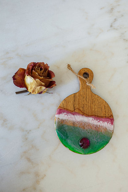 Pink & Green Round Board Mini - A