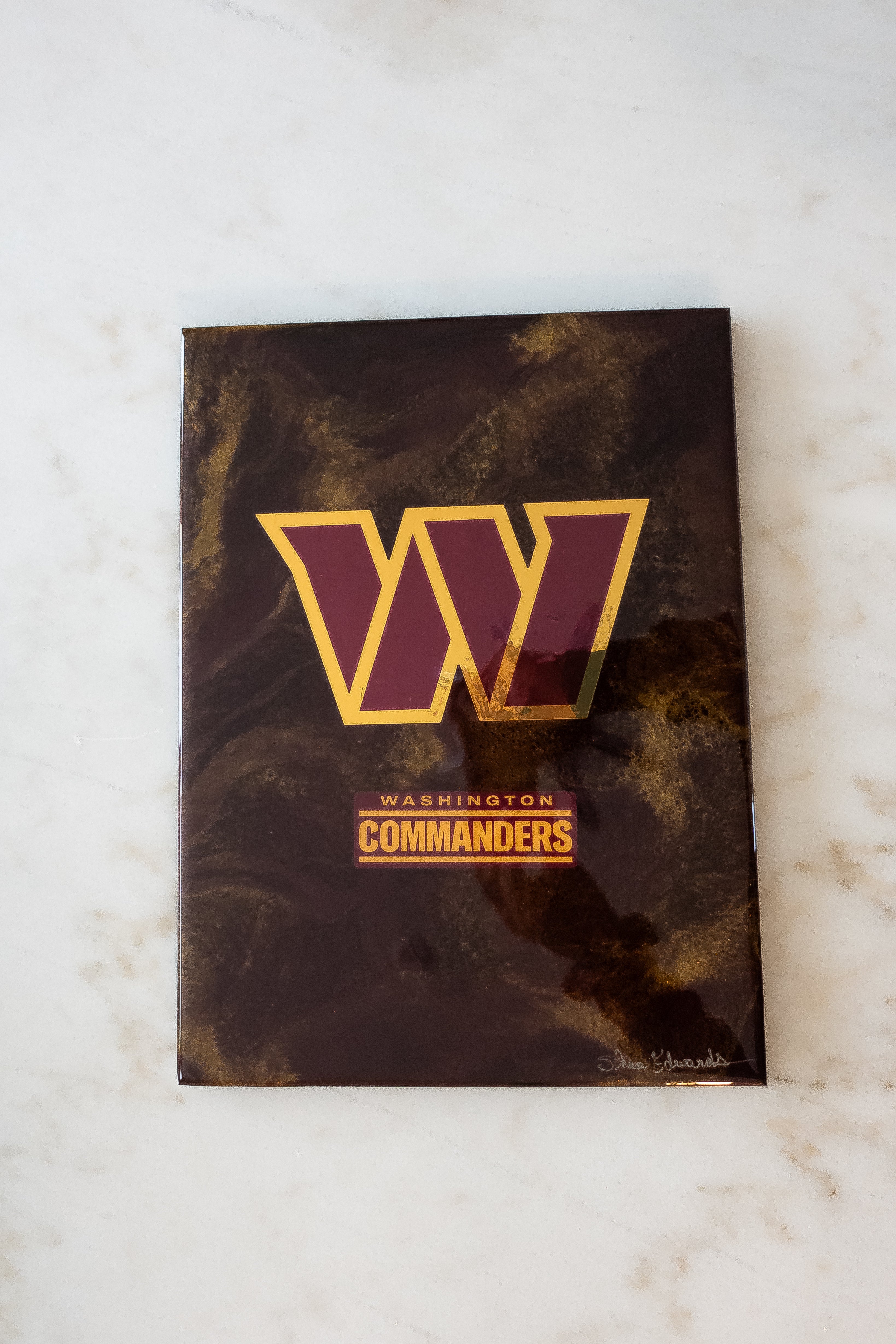 Washington Commanders Wall Art – Lace Point Resin